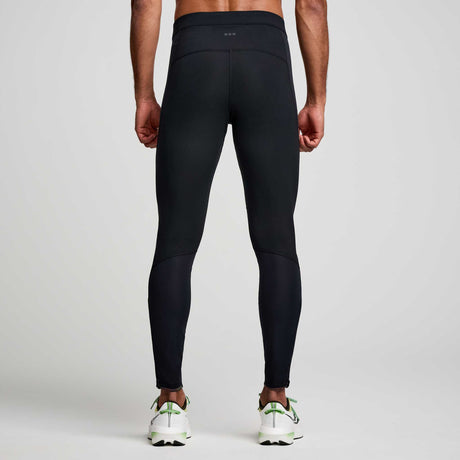 Saucony Runshield legging chaud de course à pied homme dos- noir