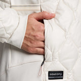 Saucony Solstice Oysterpuff manteau de course à pied femme poche- lin
