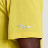 Saucony Stopwatch Graphic Short Sleeve t-shirt course homme manche- jaune
