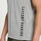 Saucony Stopwatch Graphic Singlet detail - gris