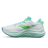 Saucony Tempus running femme lateral- white/mint