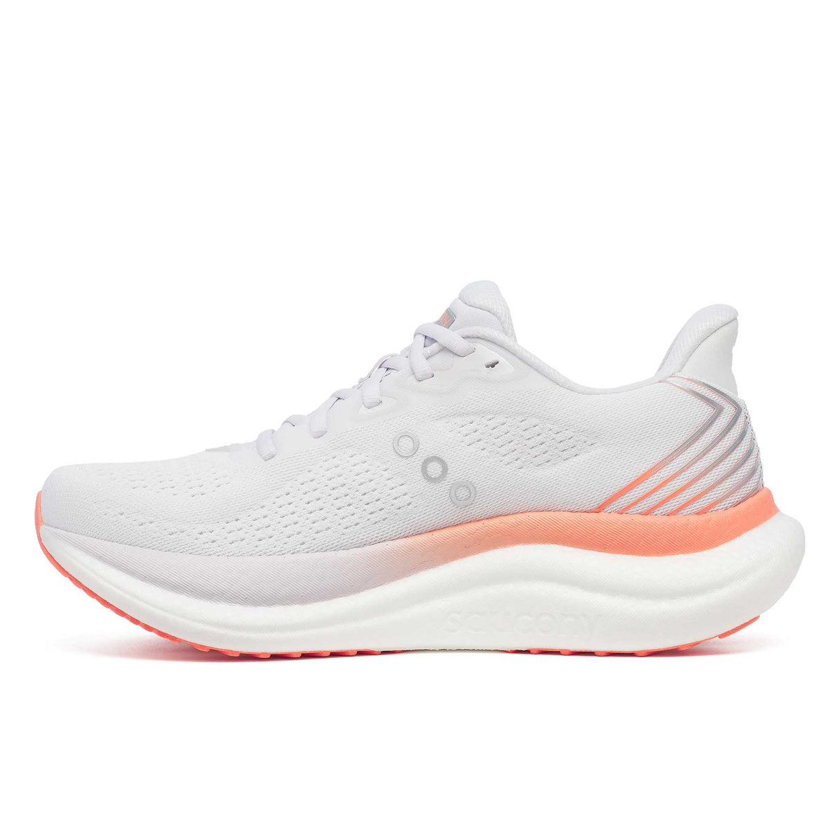 Saucony Triumph 23 souliers de course femme lateral - White / Wistful