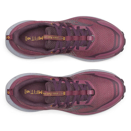 Saucony Xodus Ultra 4 souliers de course à pied trail femme empeigne - Terra / Wine