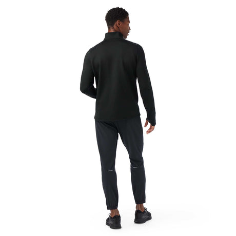 Smartwool Haut coupe-vent Active Fleece à demi-zip pour homme - Noir