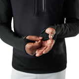 Smartwool Haut coupe-vent Active Fleece à demi-zip pour homme - Noir
