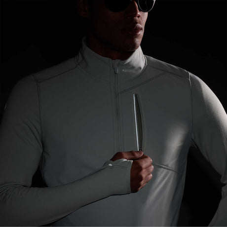 Smartwool Haut coupe-vent Active Fleece à demi-zip pour homme - Gris Tempête