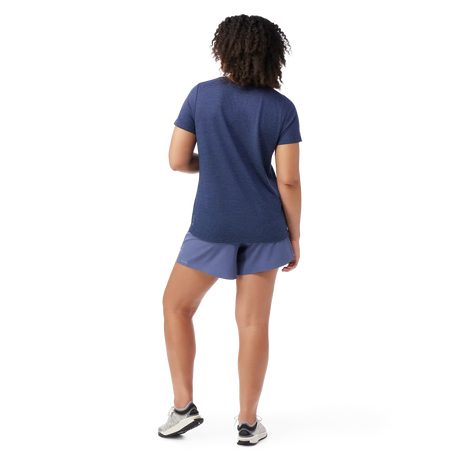 Smartwool T-shirt Active Mesh pour femme - Nuit tombante / Marine foncé