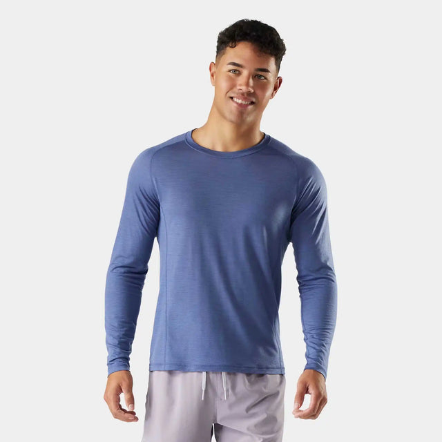 Smartwool T-shirt à manches longues Active Ultralite pour homme - Bleu nuit tombante