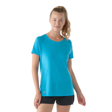 Smartwool Active Ultralite t-shirt à manches courtes femme face - effet bleu