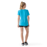 Smartwool Active Ultralite t-shirt à manches courtes femme dos- effet bleu