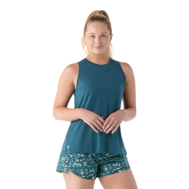 Smartwool camisole Active Ultralite femme face -Bleu crépuscule