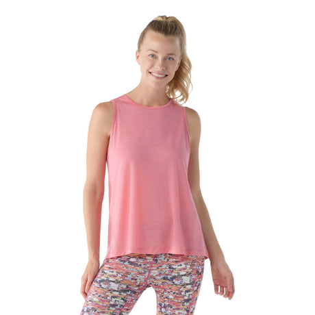 Smartwool camisole Active Ultralite femme face -rose goyave