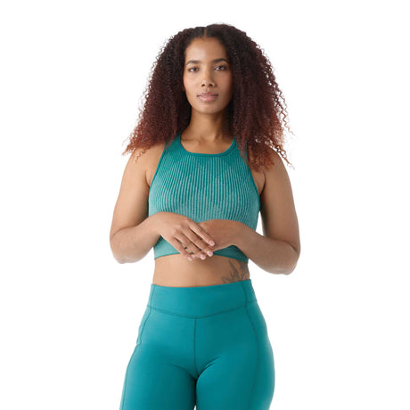 Smartwool short de sport cycliste femme face - vert émeraude