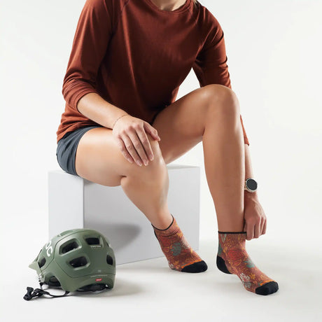 Smartwool socquette de vélo Paisley pour femme - Picante