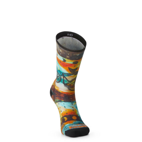 Smartwool chaussettes de vélo Celestial coussin zéro femme - noir / ocre / turquoise