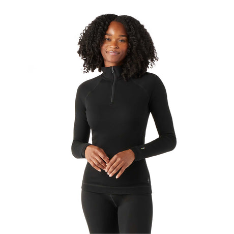 Smartwool Haut de base à demi-zip Classic Thermal Merino pour femme - Noir