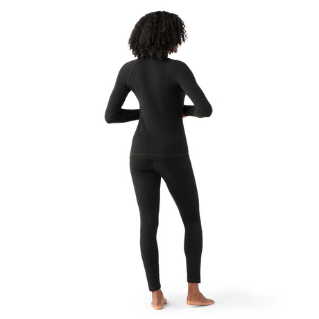 Smartwool Haut de base à demi-zip Classic Thermal Merino pour femme - Noir