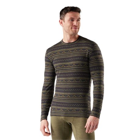 Chandail de base Smartwool Classic Thermal Merino pour homme - Mousse D'Hiver Sommet de l'Âme
