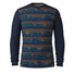 Chandail de base Smartwool Classic Thermal Merino pour homme - Marine foncé sommets géo
