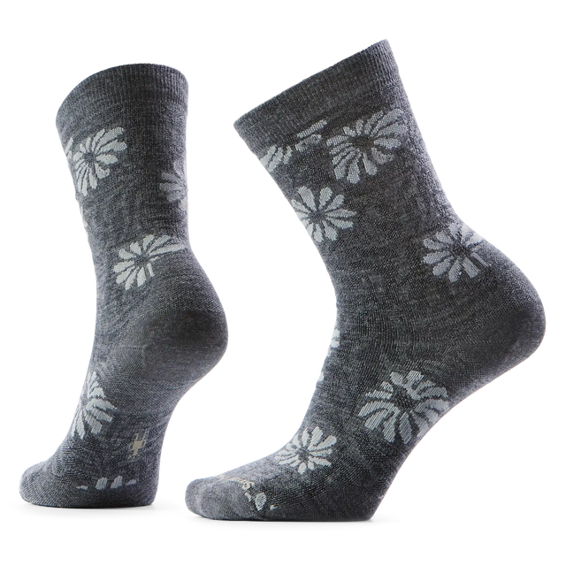 Smartwool Chaussette de tous les jours Floral pour femme - Gris mi-foncé