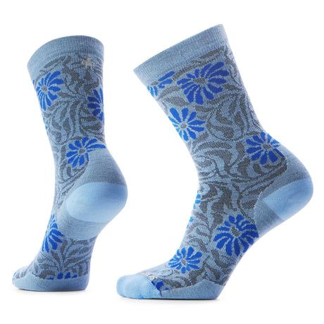 Smartwool Chaussette de tous les jours Floral pour femme - Bleu Serein