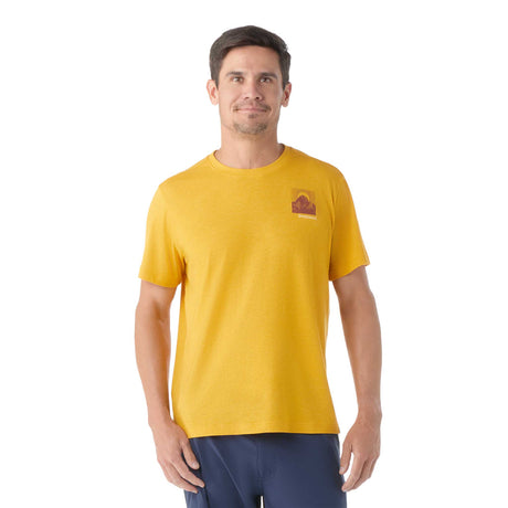T-shirt imprimé Forest Finds Smartwool homme face -miel doré