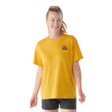 T-shirt imprimé Forest Finds Smartwool homme face femme -miel doré