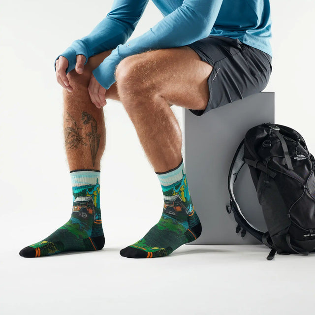 Smartwool chaussette de randonnée imprimée Trail Trekker - Mousse d'hiver