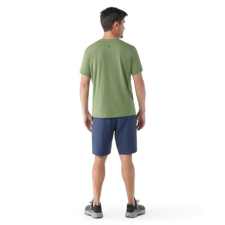 T-shirt à manches courtes à logo imprimé Smartwool homme dos -vert fougère