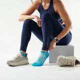 Smartwool socquette basse de course pour femme - Blanc / Bleu capri