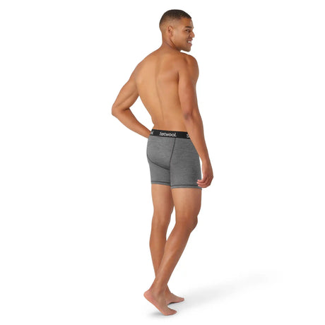 Smartwool caleçon boxeur en laine mérinos pour hommes - Chiné gris mi-foncé