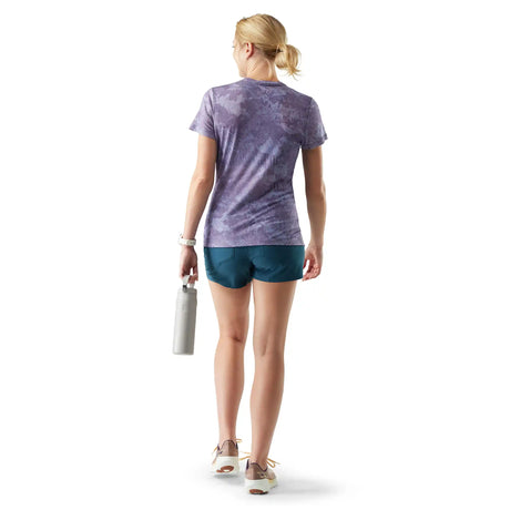 Smartwool T-shirt Merino col rond pour femme - Violet tempête des montagnes