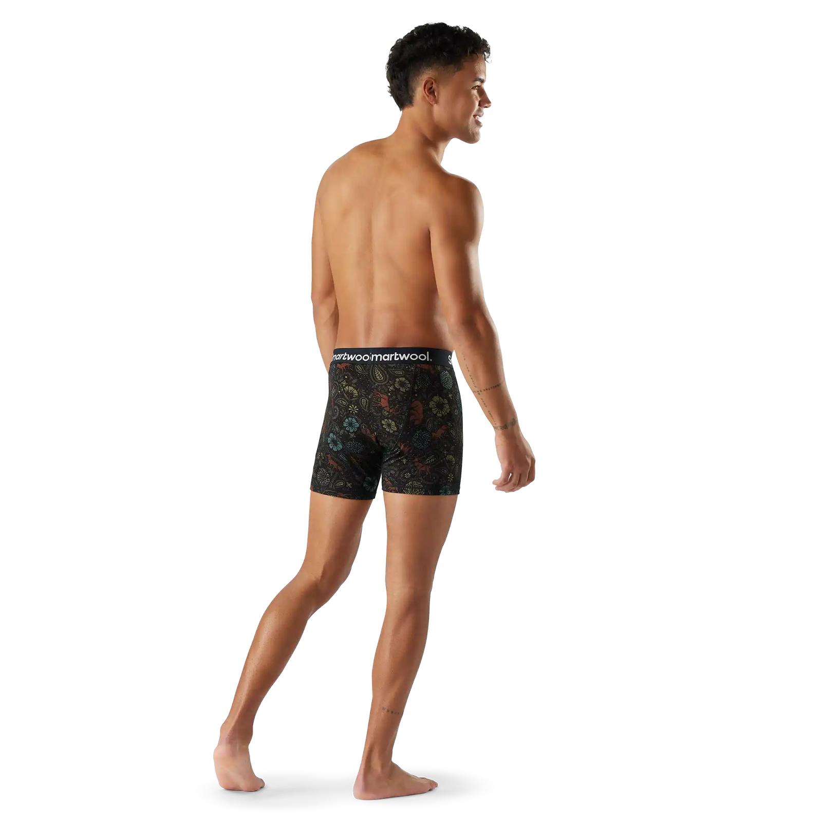Smartwool Smartwool caleçon boxeur imprimé Merino pour hommes - Paisley noir