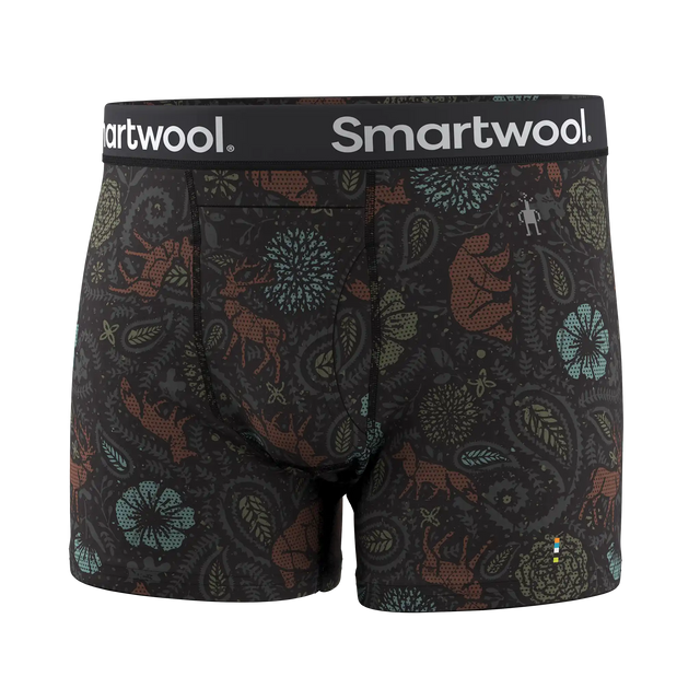 Smartwool Smartwool caleçon boxeur imprimé Merino pour hommes - Paisley noir