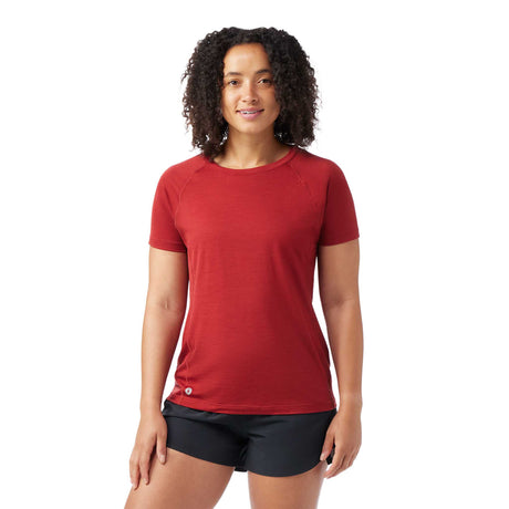Smartwool Merino Active Ultralite T-shirt à manches courtes femme face -Cassis