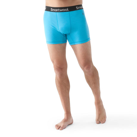 Smartwool caleçon boxeur en laine mérinos homme face - Bleu piscine