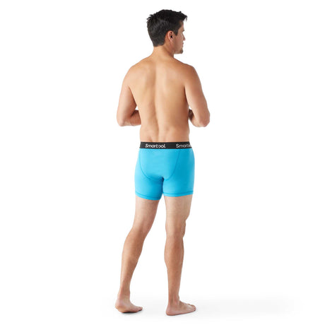 Smartwool caleçon boxeur en laine mérinos homme dos - Bleu piscine