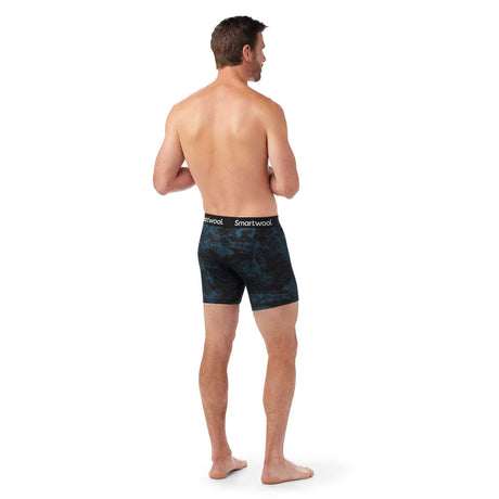 Smartwool caleçon boxeur imprimé Merino pour hommes dos- Montagne leu crépuscule
