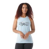 Smartwool camisole imprimée Mountain Moon femme face- Ciel hivernal chiné