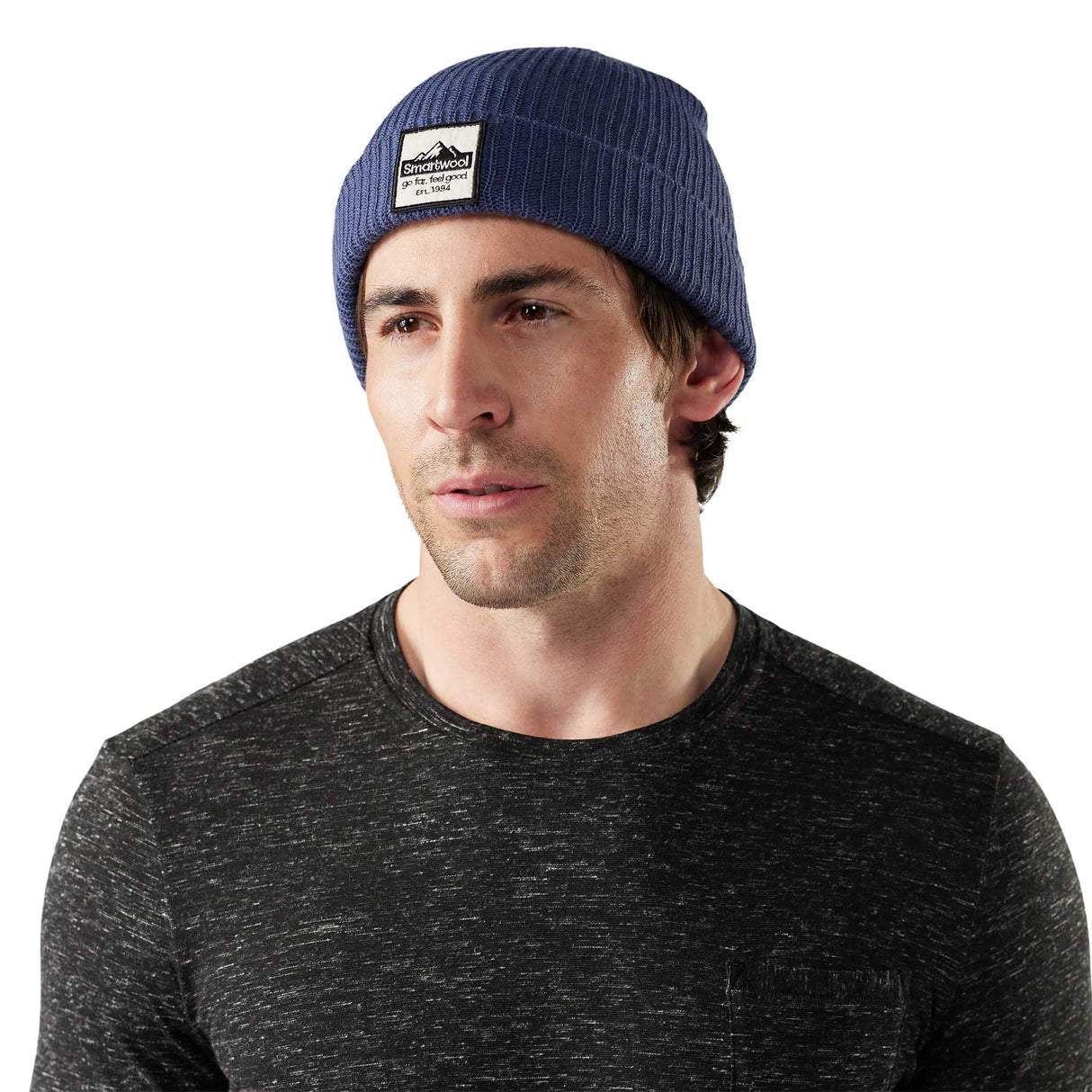 Tuque de style beanie à écusson Smartwool unisexe - Bleu nuit tombante