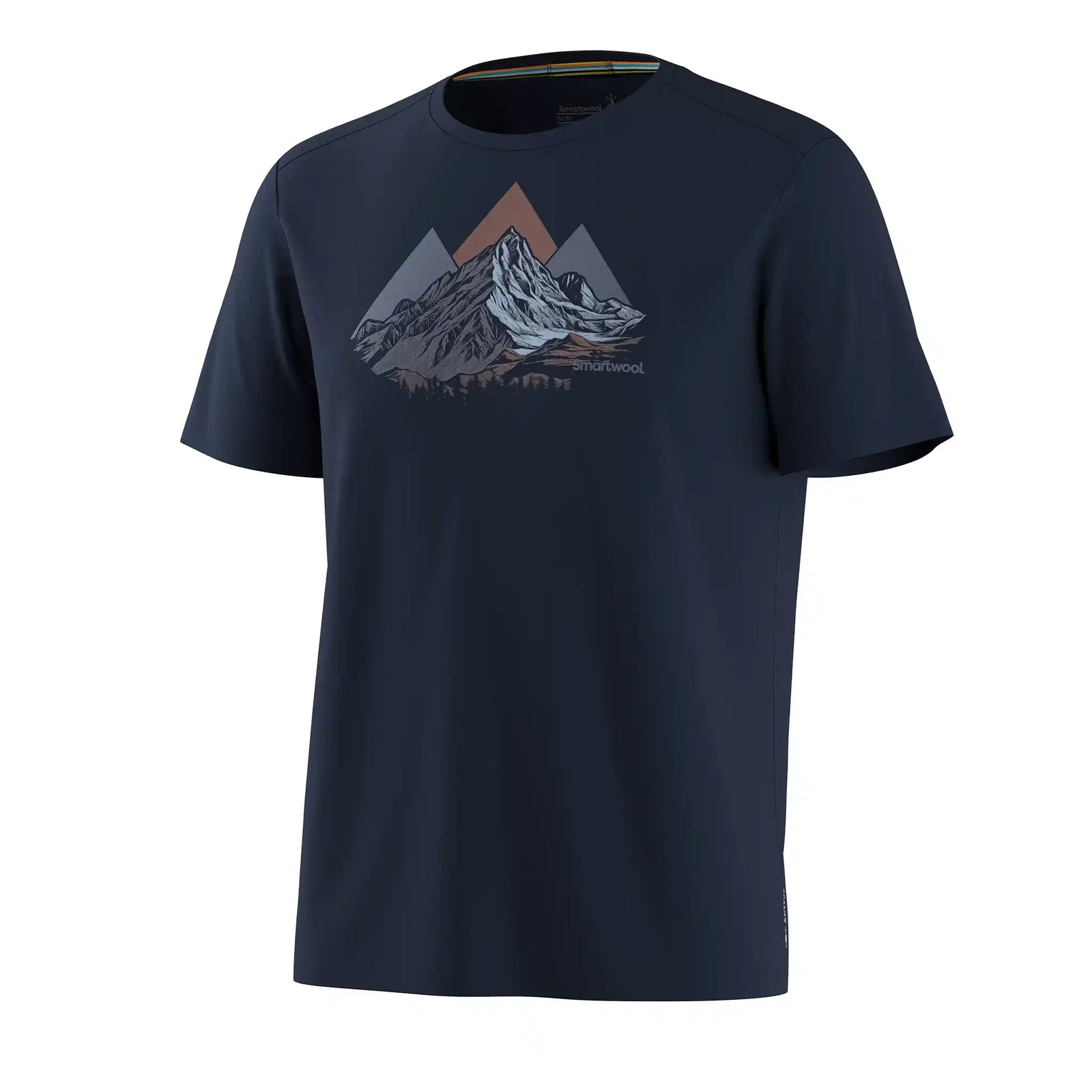 Smartwool t-shirt imprimé Peak Bagger Active pour homme - Marine