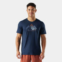 Smartwool t-shirt imprimé Peak Bagger Active pour homme - Marine