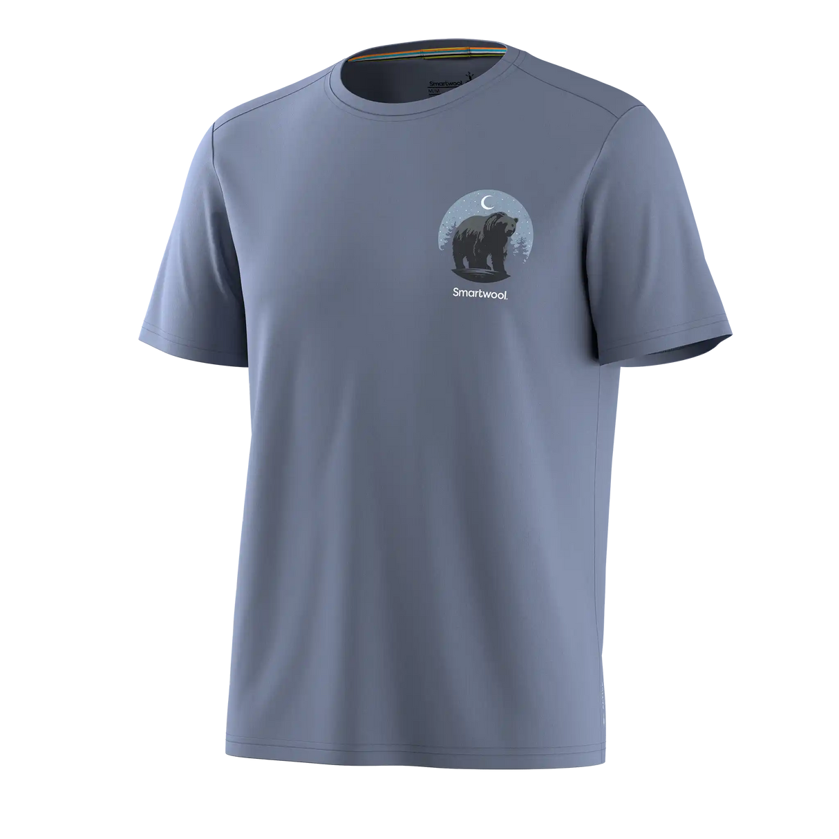Smartwool t-shirt imprimé Lunar Bear Active pour homme - Bleu nuit tombante