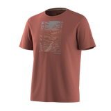 Smartwool T-shirt imprimé Winding Trail Active pour homme - Terre de Sienne calcinée