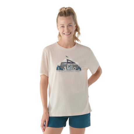 Smartwool t-shirt à manches courtes à motif River Van femme -amande