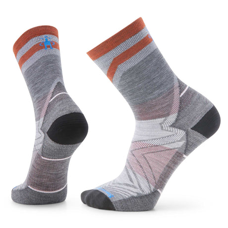 Smartwool Run Zero Cushion mi-chaussettes de course à motif homme -gris mi-foncé