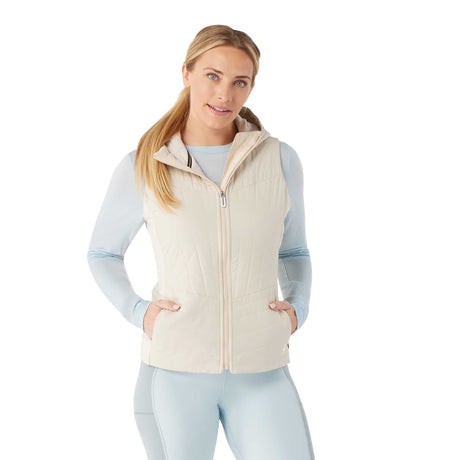 Smartwool Smartloft veste à capuchon sans manches pour femme - amande - face