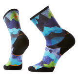 Smartwool chaussette de course à pied en sentier imprimée Summit Sector- Bleu nuit tombante