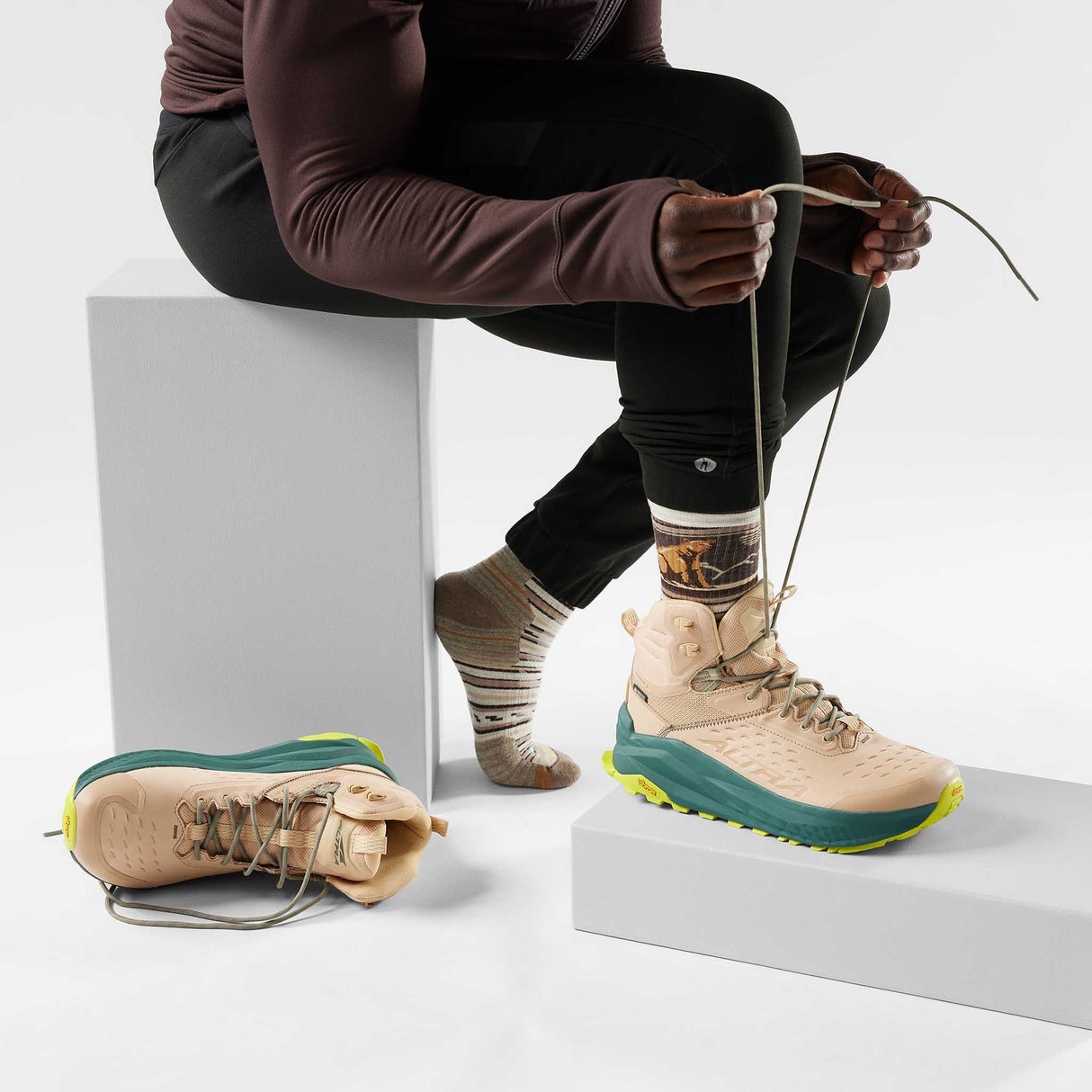 Smartwool Smartwool mi-chaussette de randonnée rayée Bear pour homme