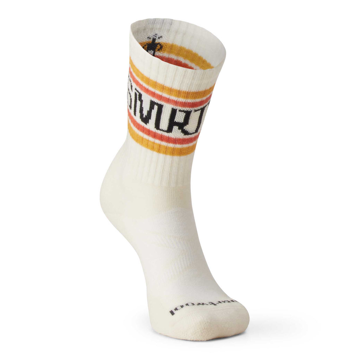 Smartwool chaussette de sport rayée SMRTWL rétro - blanc naturel